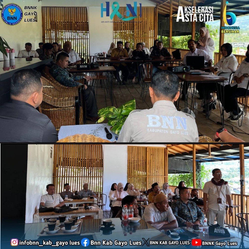 Workshop Pegiat P4GN, Kepala BNNK Gayo Lues : Klinik Pratama BNNK Telah Menangan 10 Kasus