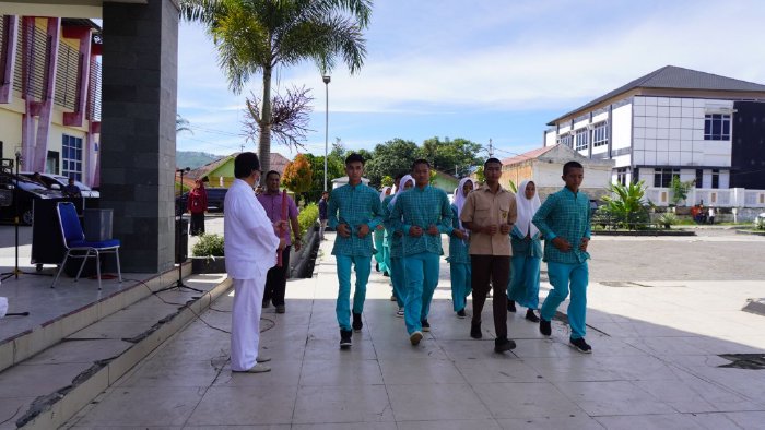 Mantapkan Pelaksanaan Kirab Api PON, Pemkab Gayo Lues Lakukan Gladi Bersih Upacara Kirab Api PON